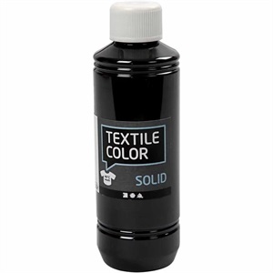 Textile Solid, sort, dækkende, 250 ml